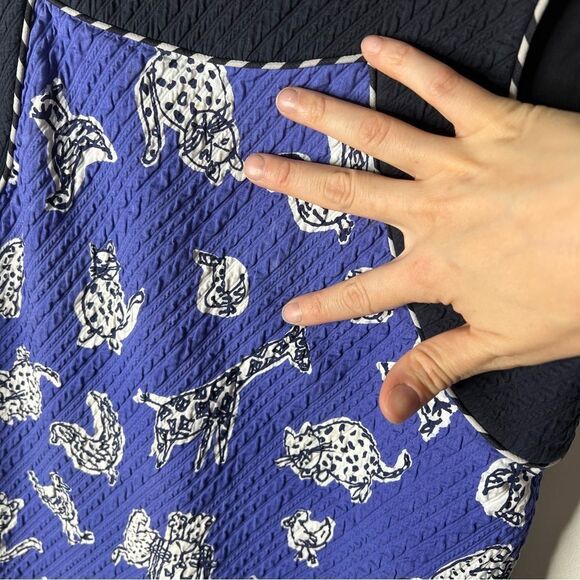 Bob Mackie Animal Print Sketch Wearable Art Blue and Black Dress - Picture 5 of 16